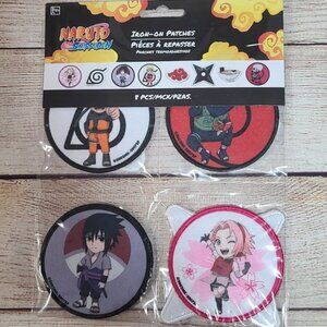Naruto Shippuden 8-Pieces Iron-On Patches - NEW